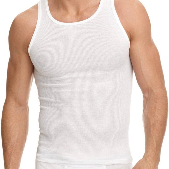 Hanes Shirts Lot Of 9 Wife Beaters White Muscle Shirts Poshmark